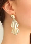 Gold Renk Metal Vintage Bayan Sallantı Küpe