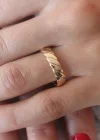 Gold Renk Sarmal Model Kadın Yüzük