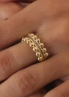 Gold Renk Zirkon Taşlı Kadın Yüzük