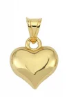 Gümüş 3 Boyutlu Gold Kalp Kadın Kolye Ucu