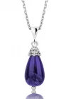 Gümüş Ametist Taşlı Bayan Kolye