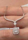 Gümüş Baget Taşlı Gerdanlık Model Kadın Kolye