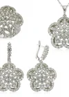 Gümüş Çiçek Bayan Set