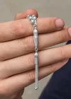 Gümüş Çizgili Yuvarlak Erkek Tesbih