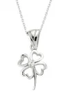 Gümüş Dört Yapraklı Yonca Bayan Kolye