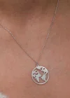 Gümüş Dünya Kadın Kolye