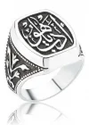 Gümüş Edeb Ya Hu Erkek Yüzük