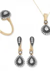 Gümüş Elmas Montür Damla Bayan Set