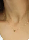 Gümüş Gold 3 Boyutlu Harf O Bayan Kolye