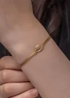 Gümüş Gold Aşk Düğüm Kadın Bileklik