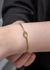 Gümüş Gold Aşk Düğüm Kadın Bileklik