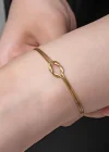 Gümüş Gold Aşk Düğüm Kadın Bileklik