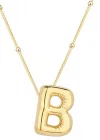 Gümüş Gold Balon B Harfi Kadın Kolye