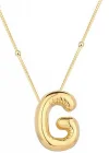 Gümüş Gold Balon G Harfi Kadın Kolye