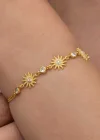 Gümüş Gold Güneş Kadın Bileklik