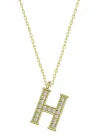 Gümüş Gold H Harfi Kadın Kolye