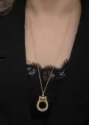 Gümüş Gold Kaplama Çeyrek Altın Takılabilen Kadın Kolye