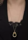 Gümüş Gold Kaplama Çeyrek Altın Takılabilen Kadın Kolye