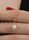 Gümüş Gold Kutup Yıldızı Kadın Kolye