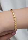Gümüş Gold Pullu Zincir Kadın Bileklik