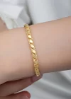 Gümüş Gold Pullu Zincir Kadın Bileklik