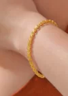 Gümüş Gold Pullu Zincir Kadın Bileklik