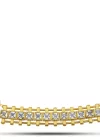 Gümüş Gold Zirkon Taşlı Kare Bar Kadın Kolye