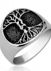 Gümüş Hayat Ağacı Erkek Yüzük