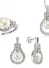 Gümüş İnci Damla Bayan Set