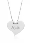 Gümüş İsimli Kalp Bayan Kolye