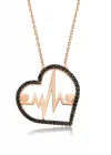 Gümüş Kalp Ritmi Bayan Kolye