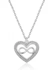 Gümüş Kalp Sonsuzluk Bayan Kolye