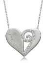 Gümüş Kalpli Aşkım Bayan Kolye