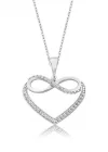 Gümüş Kalpli Sonsuzluk Bayan Kolye