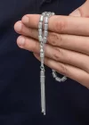 Gümüş Kapsül Kesim Erkek Tesbih