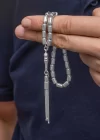 Gümüş Kapsül Kesim Erkek Tesbih