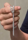 Gümüş Kapsül Kesim Erkek Tesbih