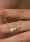 Gümüş Kayan Yıldız Kadın Kolye