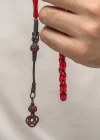 Gümüş Kazaz Püsküllü Sıkma Kehribar Tesbih
