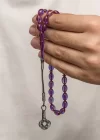 Gümüş Kazaz Püsküllü Sıkma Kehribar Tesbih