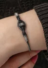 Gümüş Kazaziye Örgü Bileklik