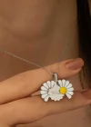Gümüş Kişiye Özel Papatya Kolye