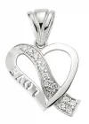 Gümüş Love Kalp Bayan Kolye