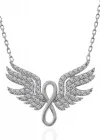 Gümüş Melek Kanadı Sonsuzluk Kadın Kolye