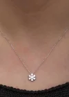 Gümüş Minimal Kar Tanesi Kadın Kolye