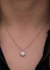 Gümüş Minimal Yuvarlak Anturaj Kadın Kolye