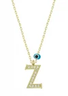 Gümüş Nazar Gold Z Harfi Kadın Kolye