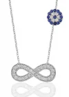 Gümüş Nazarlı Sonsuzluk Kadın Kolye