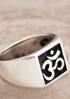 Gümüş Om Sembolü Erkek Yüzük