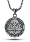 Gümüş Osmanlı Devlet Armalı Cevşen Kolye